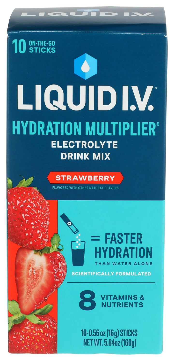 Liquid I.V. Hydration Multiplier Drink Mix, Strawberry, 10 Count