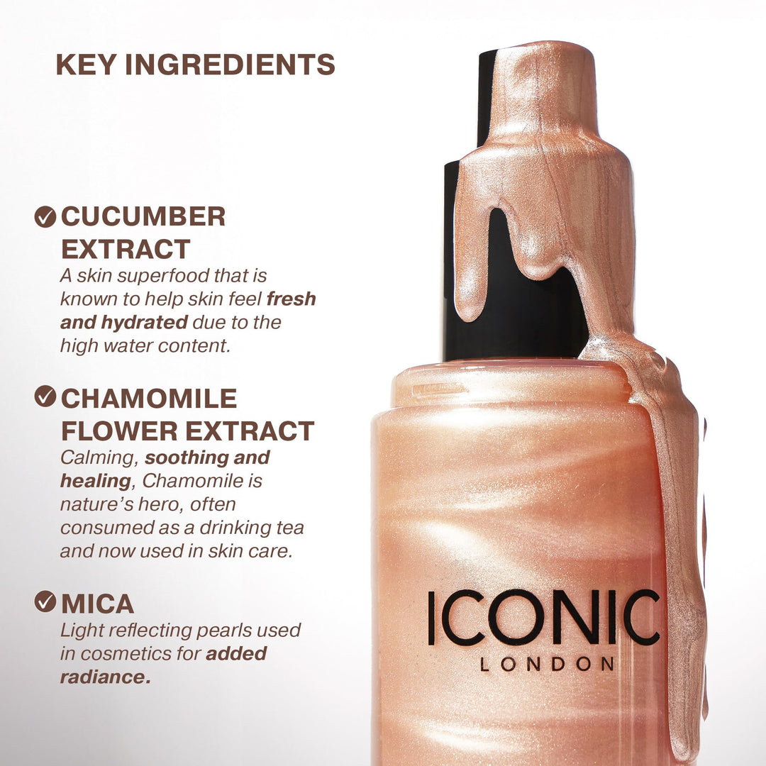 ICONIC LONDON Prep Set Glow Skin Spray, Beige