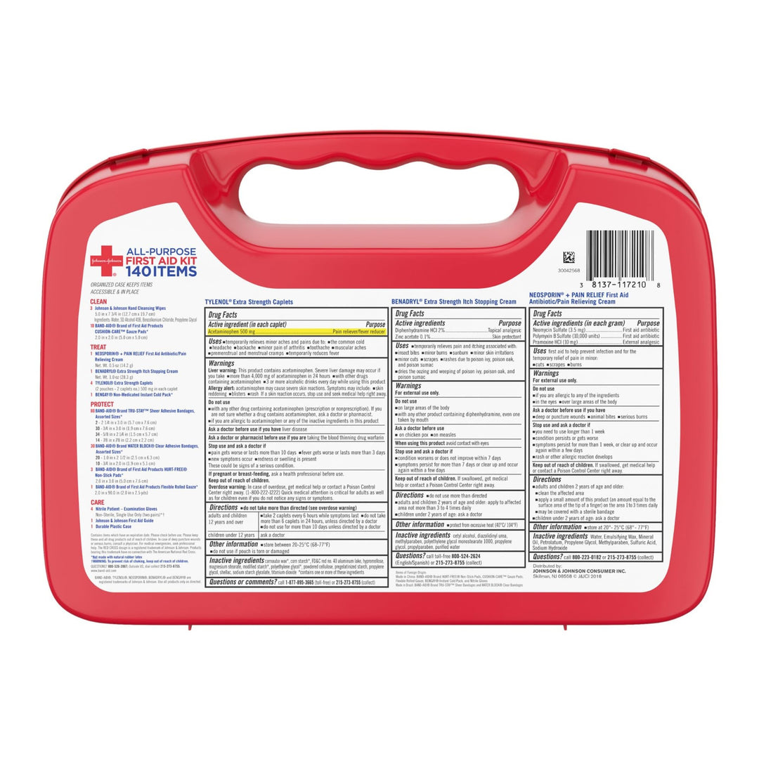 Band-Aid First Aid Kit, 140 Count