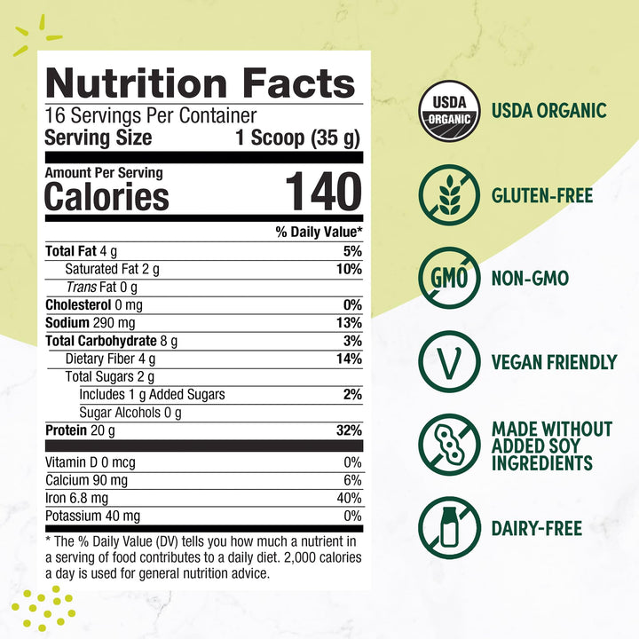 Muscletech Purely Inspired Organic Plant Protein Powder, Vanilla, 1.5 lb