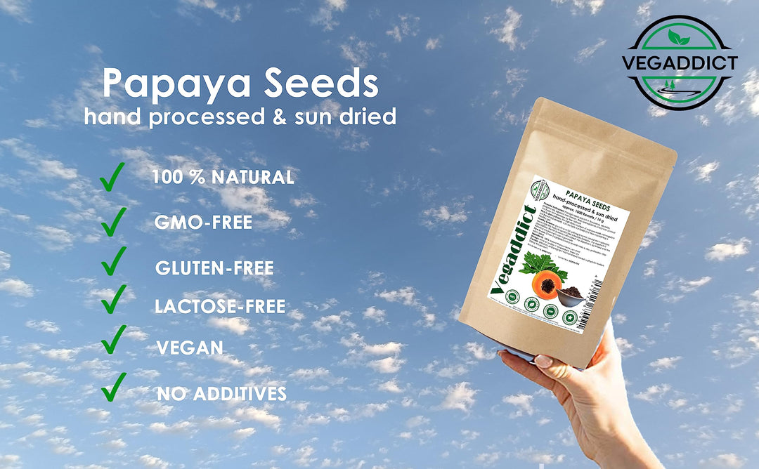 Vegaddict Sun Dried Papaya Seeds, 1000 Count