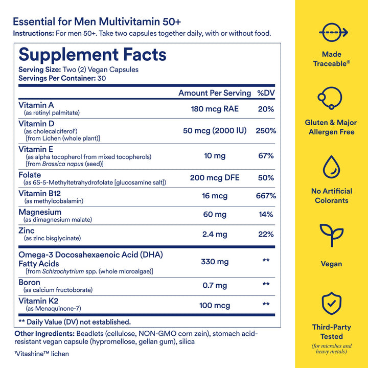 Ritual Multivitamin for Men 50 and Over, Mint Essenced, 60 Count