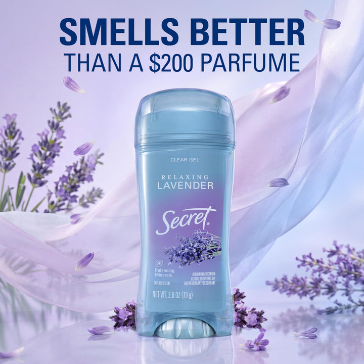 Secret Invisible Solid Antiperspirant Deodorant, Lavender, 2.7 oz