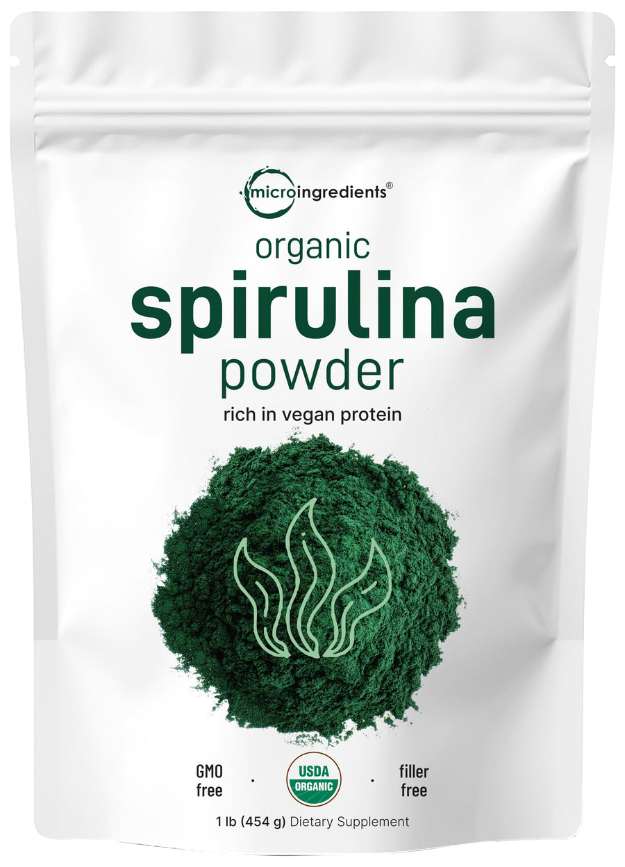 Micro Ingredients Organic Spirulina Powder, 16 oz