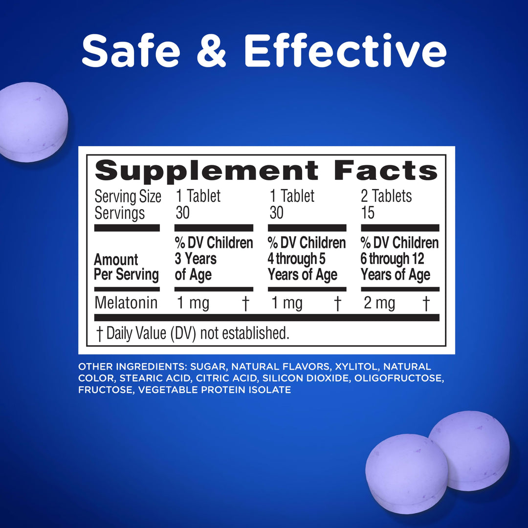 Zarbee's Naturals Children's Sleep with Melatonin Supplement, Grape, 30 Count