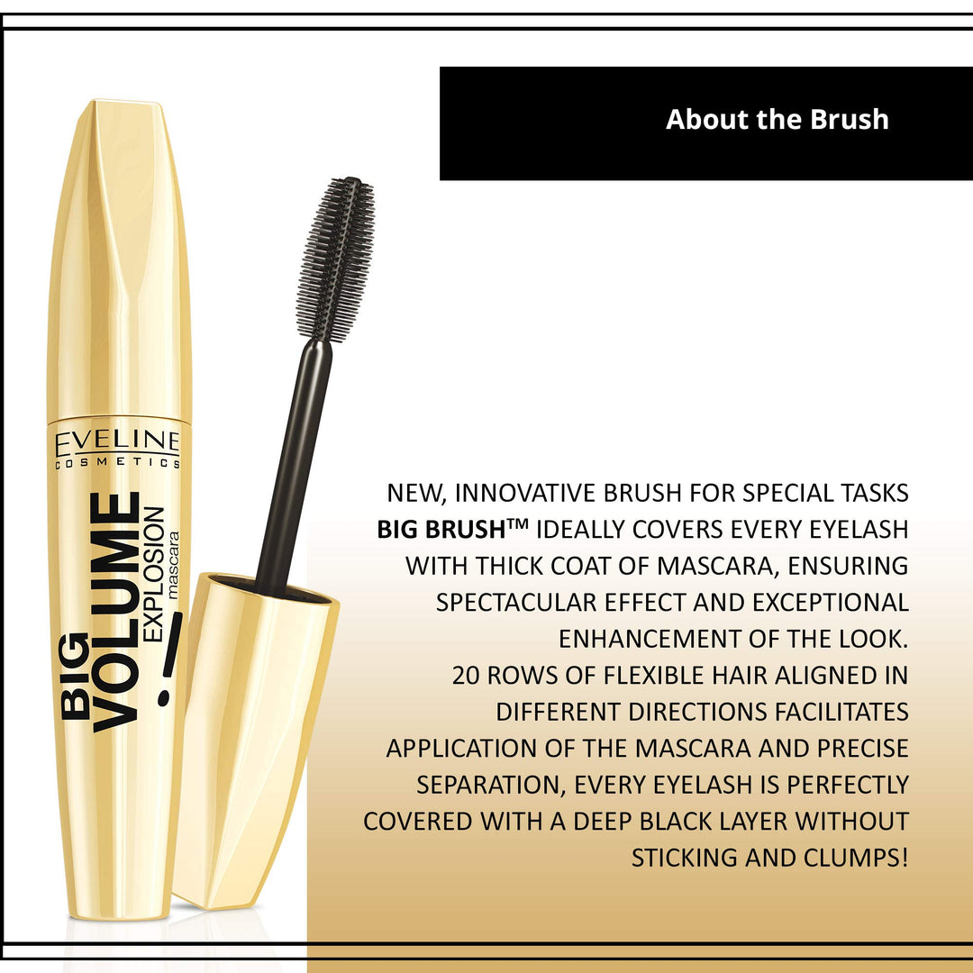Eveline Big Volume Explosion Mascara, Black, 12 ml