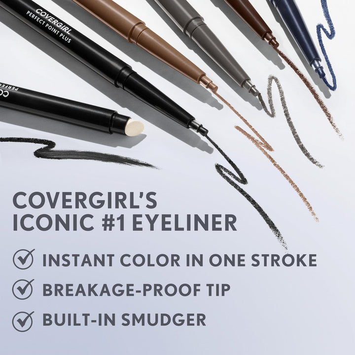 CoverGirl Perfect Point Plus Eyeliner, Charcoal, 0.08 oz