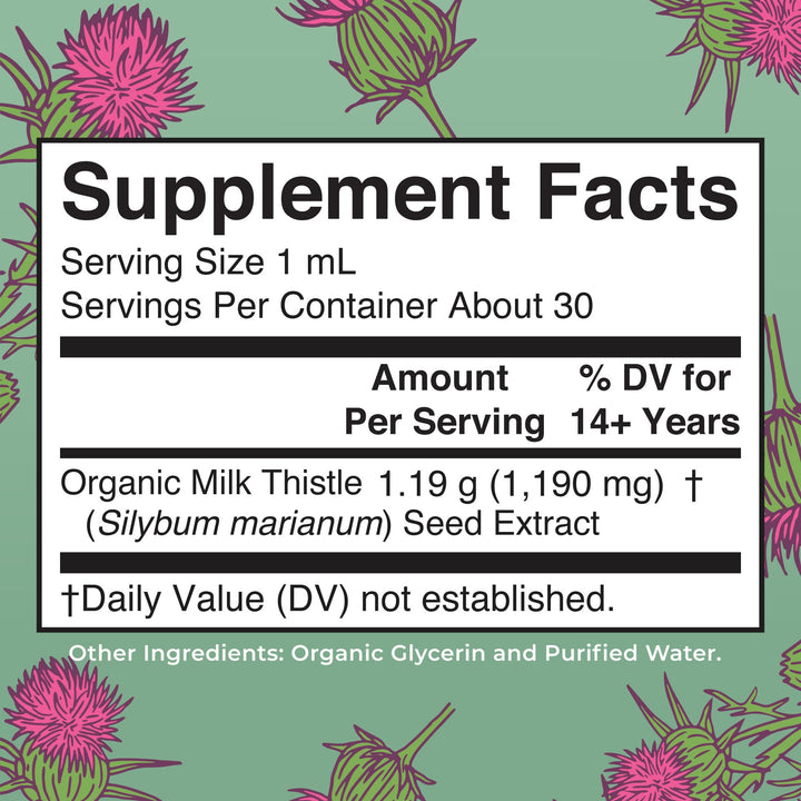 MARYRUTH'S Milk Thistle Seed Liquid Extract Drops, 1 fl oz