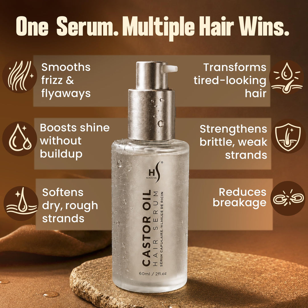 HerStyler Castor Oil Hair Serum, 1 Count