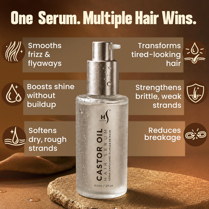 HerStyler Castor Oil Hair Serum, 1 Count
