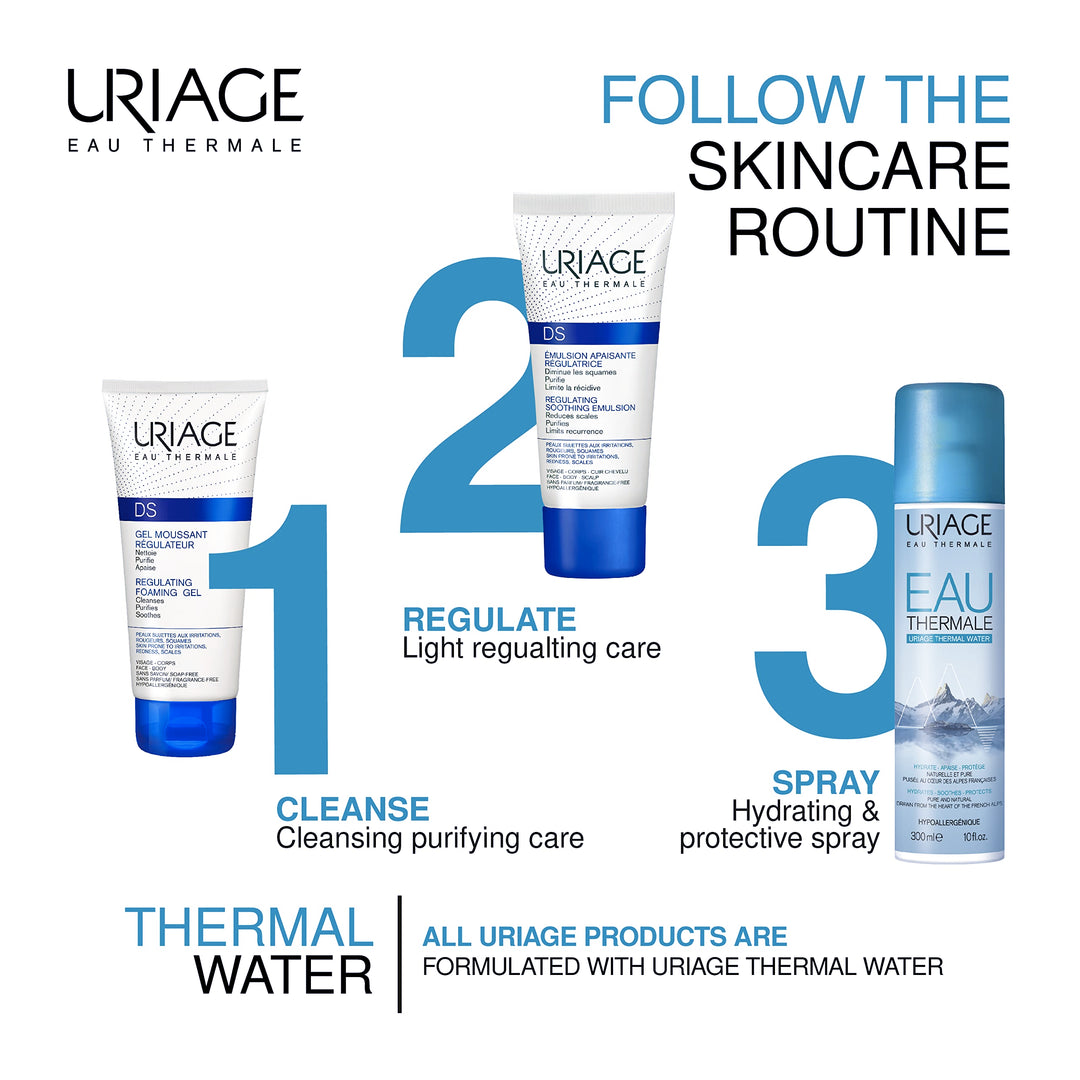 Uriage D.S. Regulating Foaming Gel, White, 150 ml