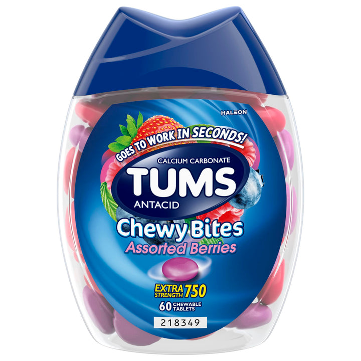 TUMS Extra Strength Antacid Chewy Bites, Assorted Berries