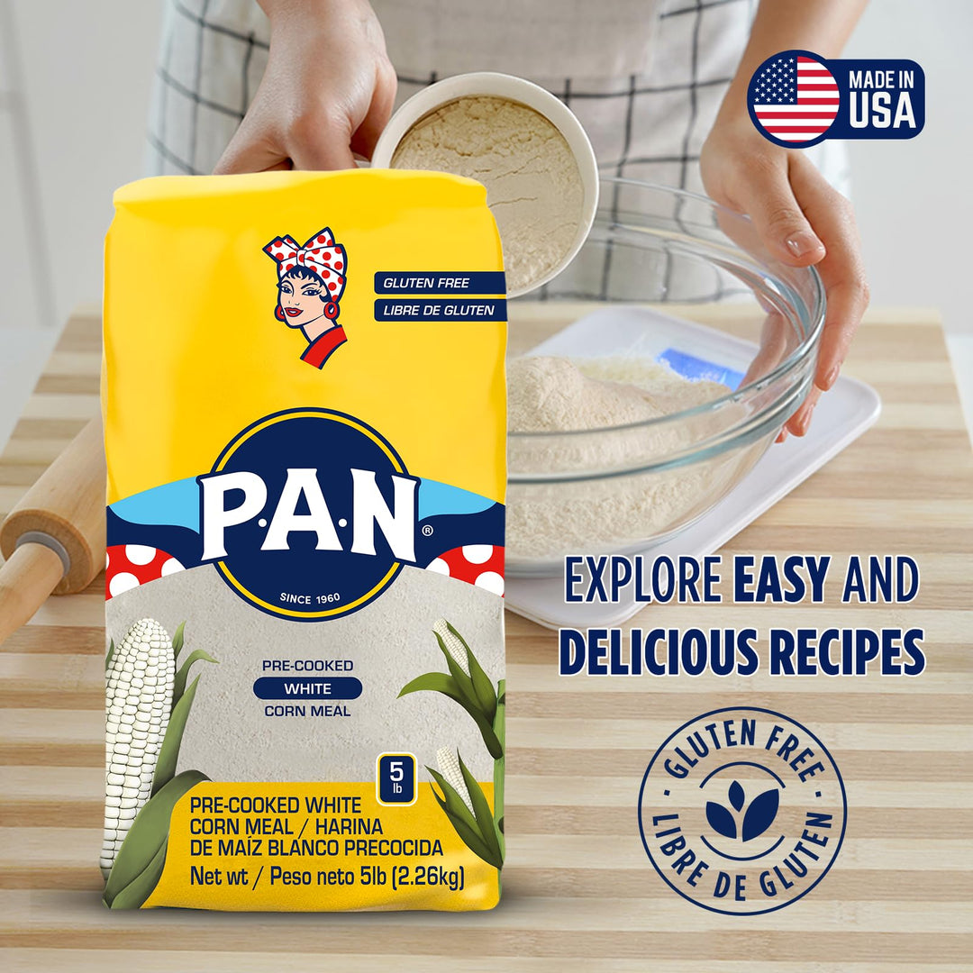 P.A.N. Pre-Cooked White Corn Meal, 5 lb