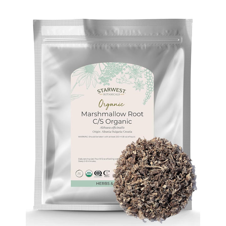 Starwest Botanicals Organic Marshmallow Root, Cut & Sifted, 1 lb