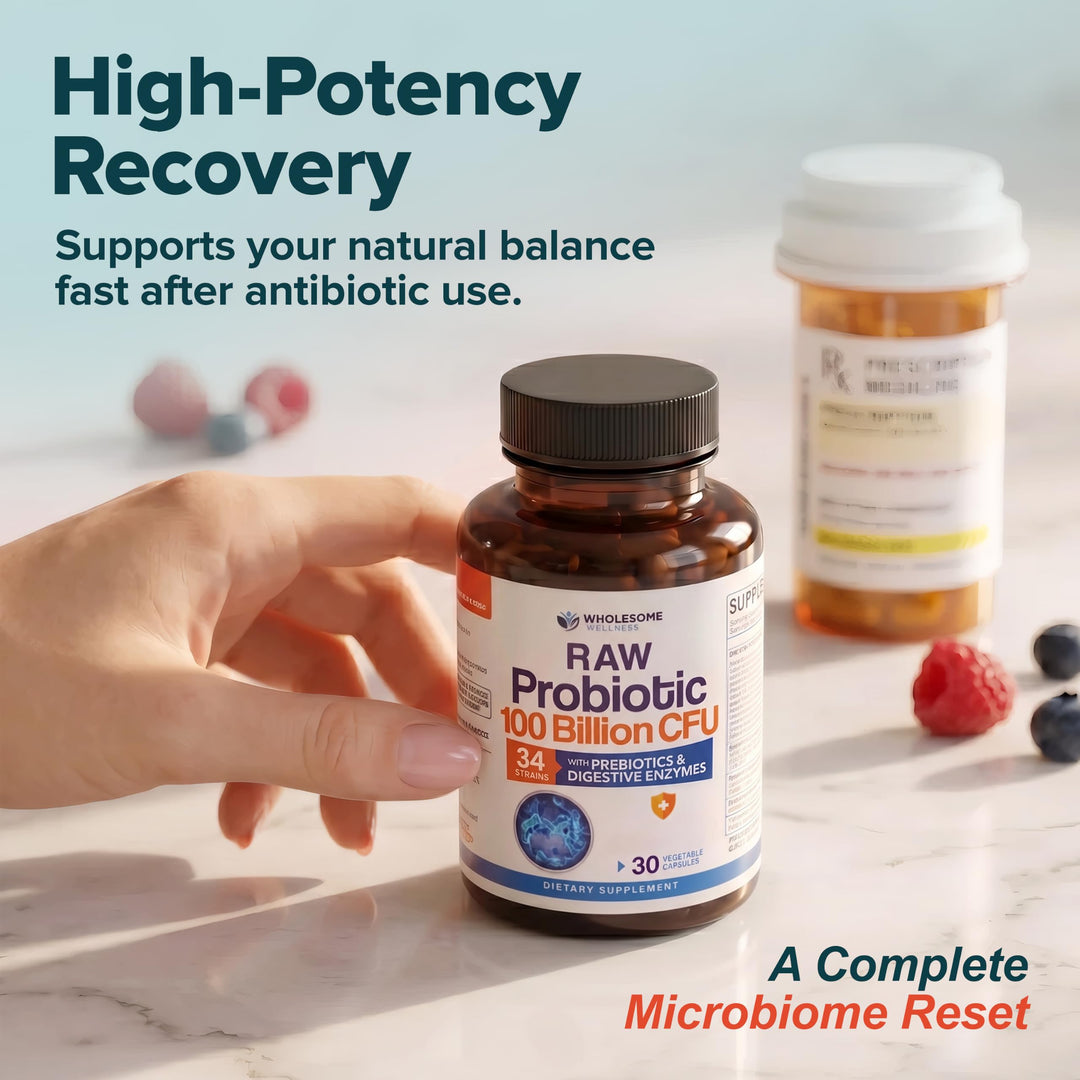 Wholesome Wellness Probiotic Capsules, 100 Billion CFU, 30 Count