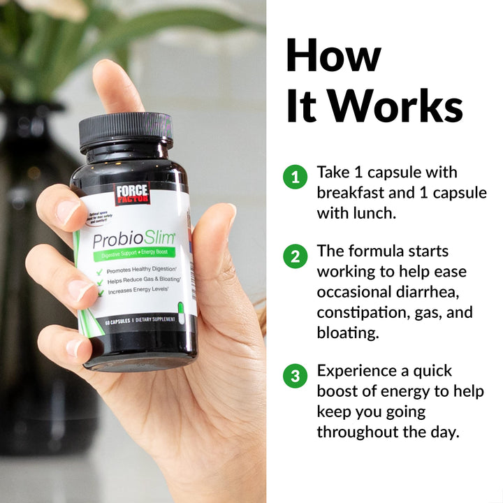 Force Factor ProbioSlim Probiotic Capsules, 30 Count