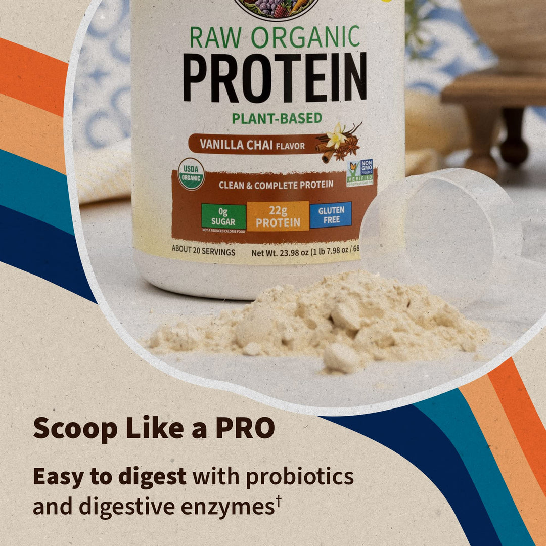 Garden of Life Organic Vegan Protein Powder, Vanilla Chai, 1.2 lb
