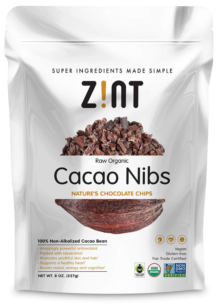 Zint Raw Organic Cacao Nibs, 8 oz