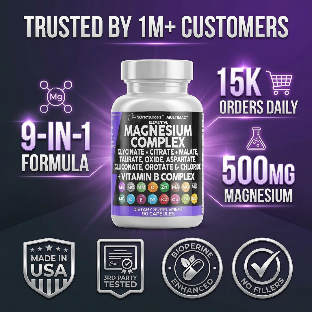 Clean Nutraceuticals Magnesium Complex 2285 mg, 90 Count