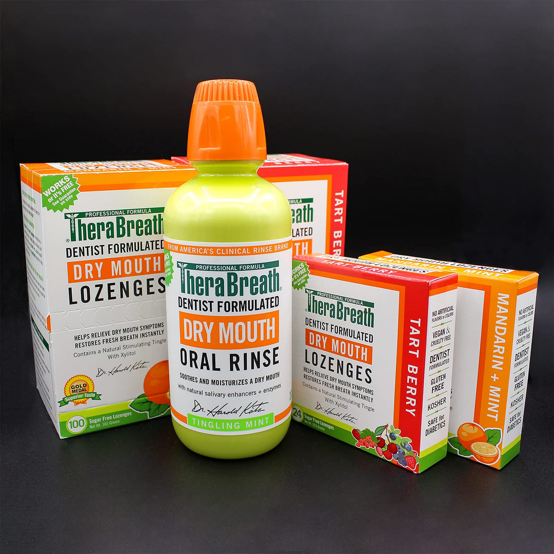 TheraBreath Dry Mouth Lozenges, Mandarin Mint, 24 Count