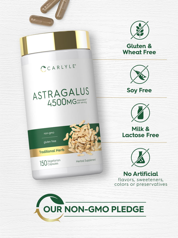 Carlyle Astragalus Capsules, 4500 mg, 150 Count