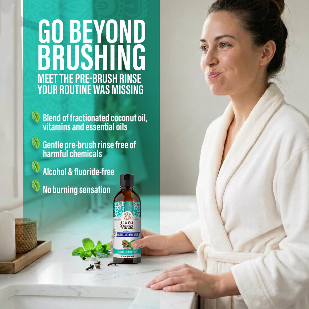 GuruNanda Coconut Oil Pulling, Mickey D, 8 fl oz