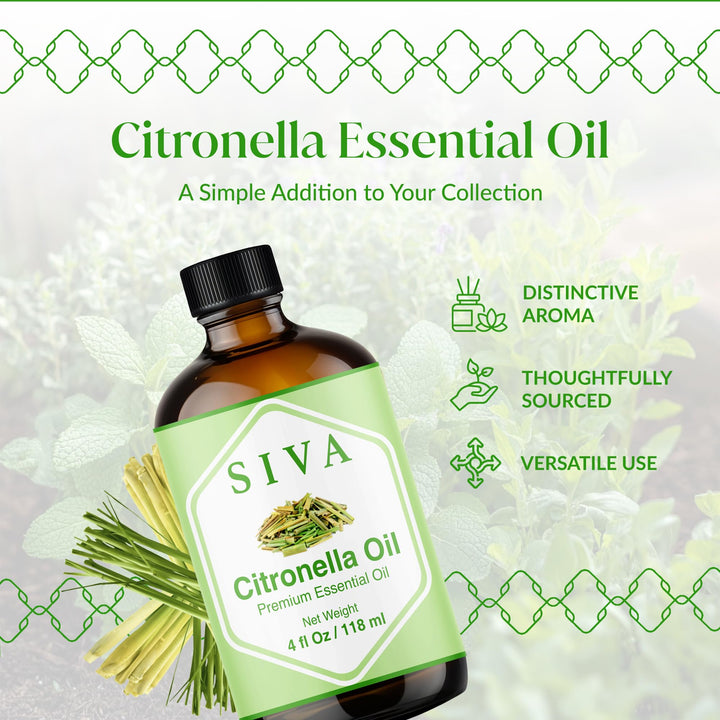 Siva Organics Citronella Essential Oil, 4 fl oz