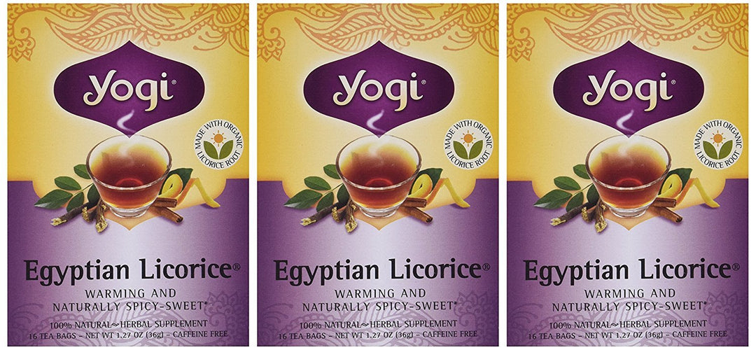 Yogi Egyptian Licorice Tea, 16 Count, Pack of 3