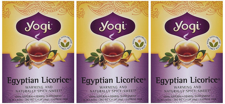 Yogi Egyptian Licorice Tea, 16 Count, Pack of 3