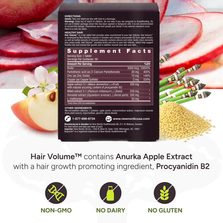 New Nordic Hair Volume, 30 Count