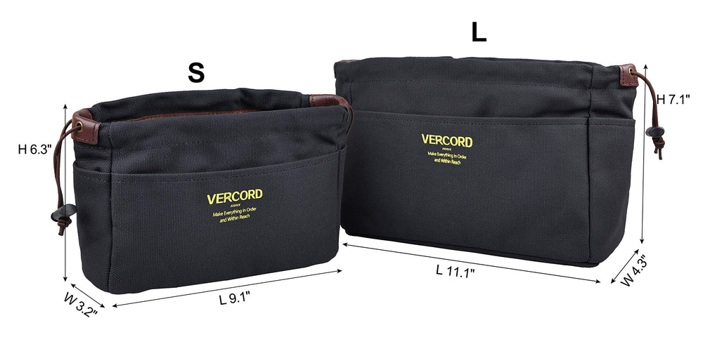 Vercord Handbag Organizer, Grey, S