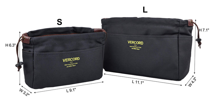 Vercord Handbag Organizer, Grey, S