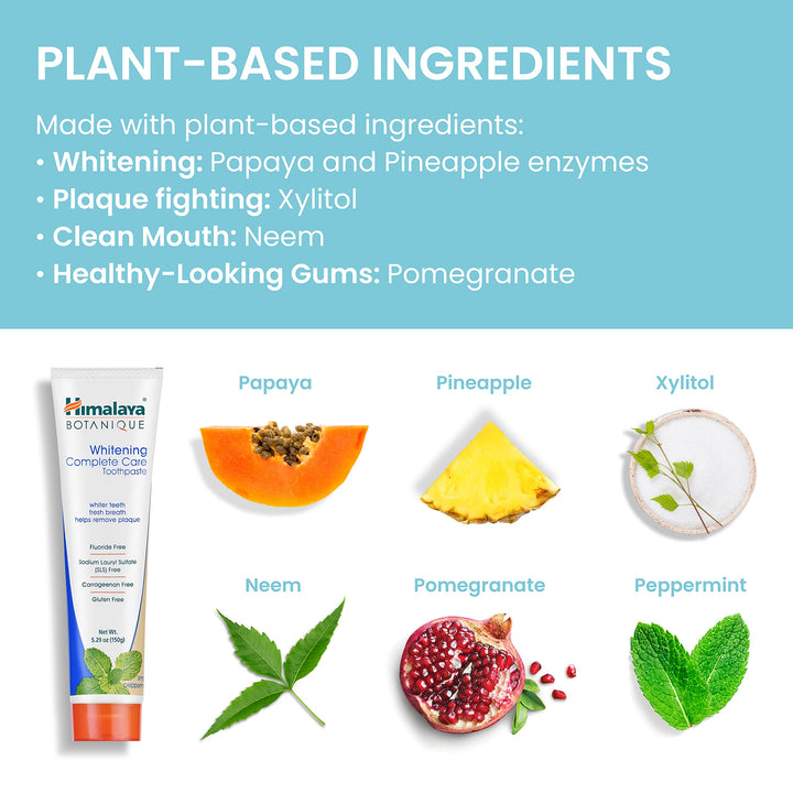 Himalaya Botanique Complete Care Whitening Toothpaste, Simply Peppermint, 5.29 oz