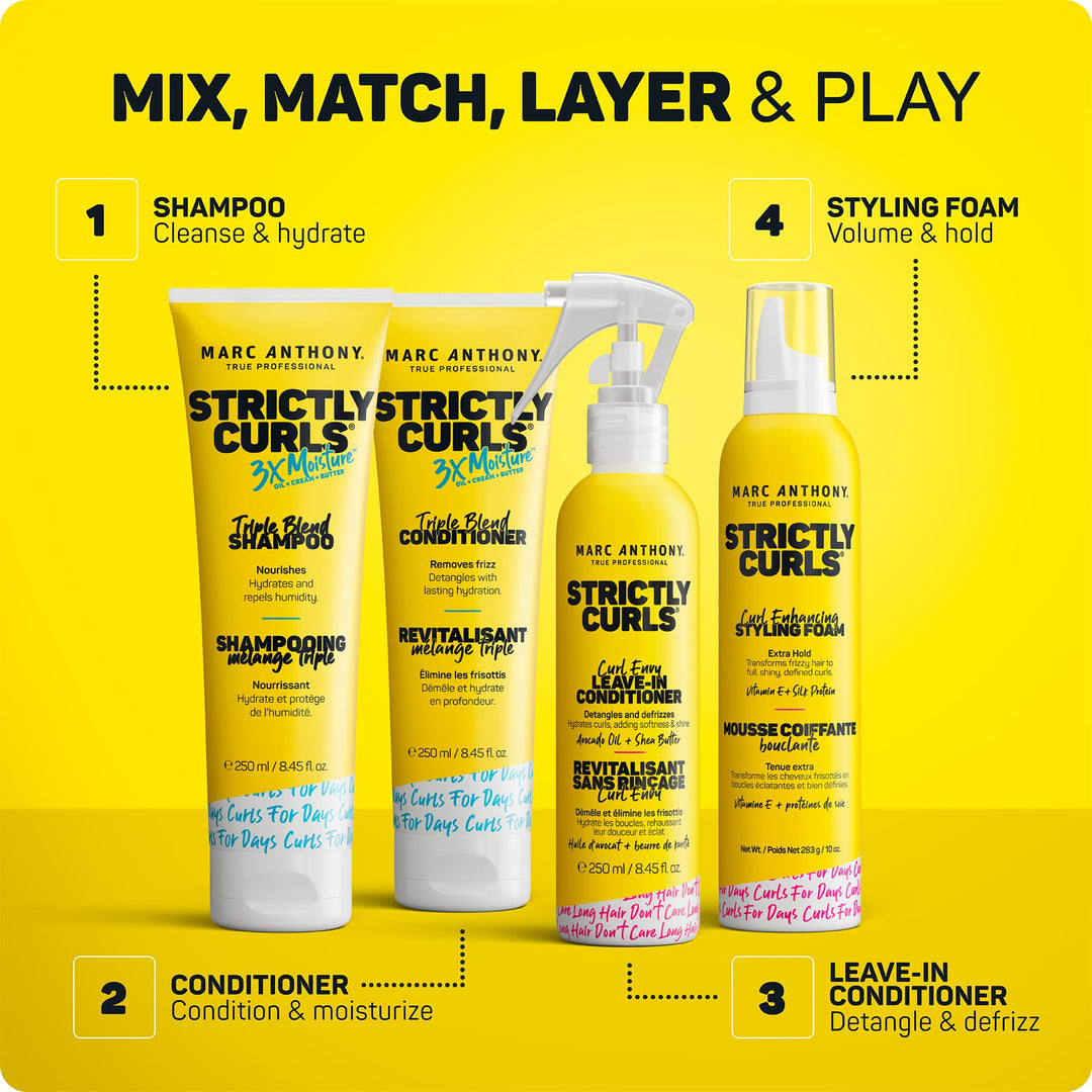 Marc Anthony Strictly Curls Curl Enhancing Styling Foam, 300 ml