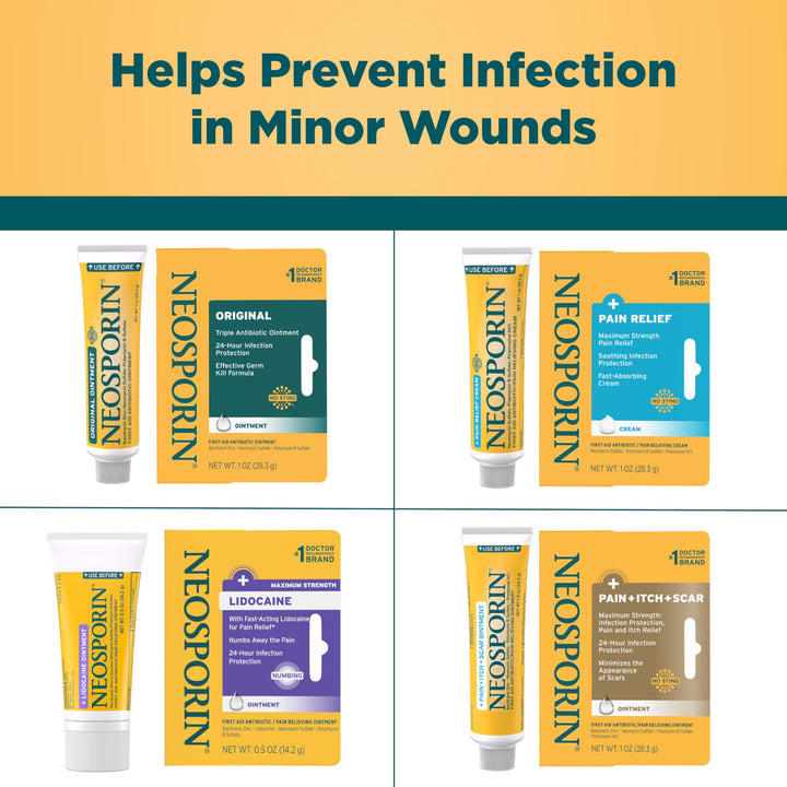 Neosporin Plus Lidocaine First Aid Antibiotic Ointment, Maximum Strength, 0.5 oz