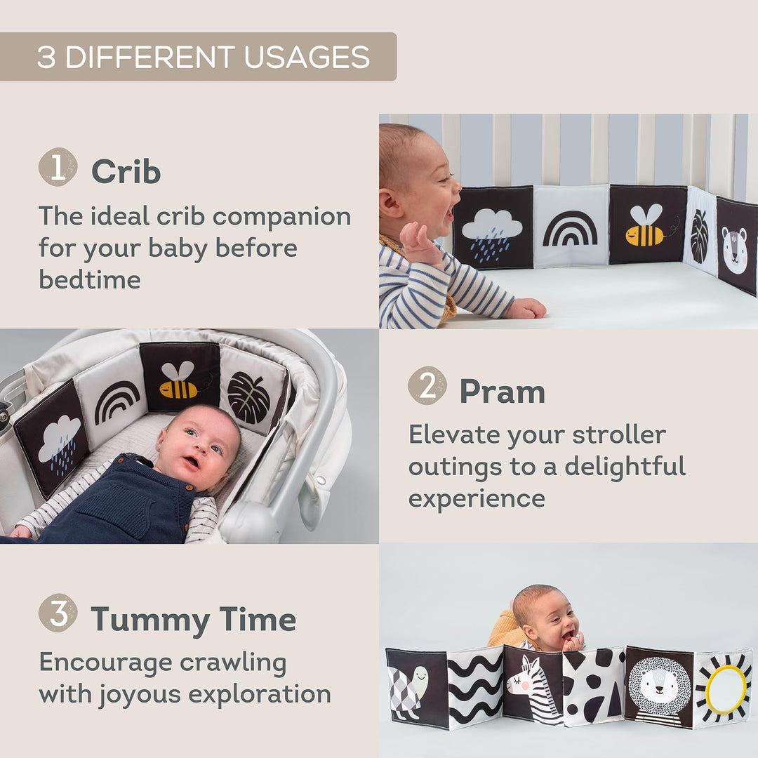 Taf Toys Newborn Soft Activity Book, Black and White, 0-12 Months
