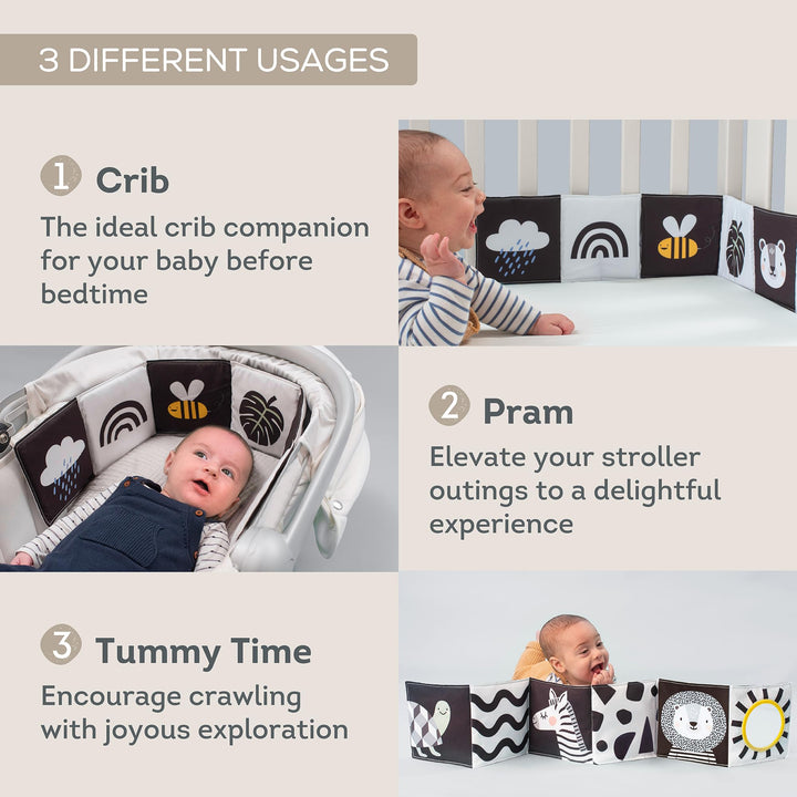 Taf Toys Newborn Soft Activity Book, Black and White, 0-12 Months