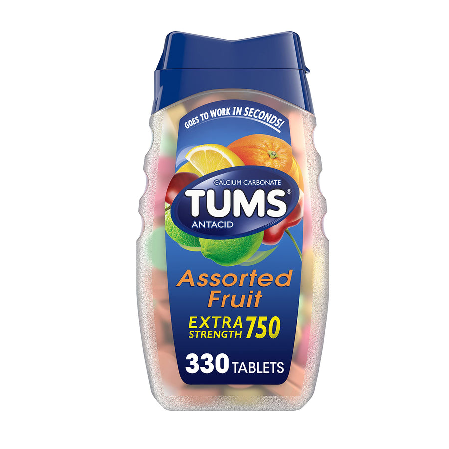 Tums Extra Strength Antacid Tablets, Assorted Fruit, 330 Count