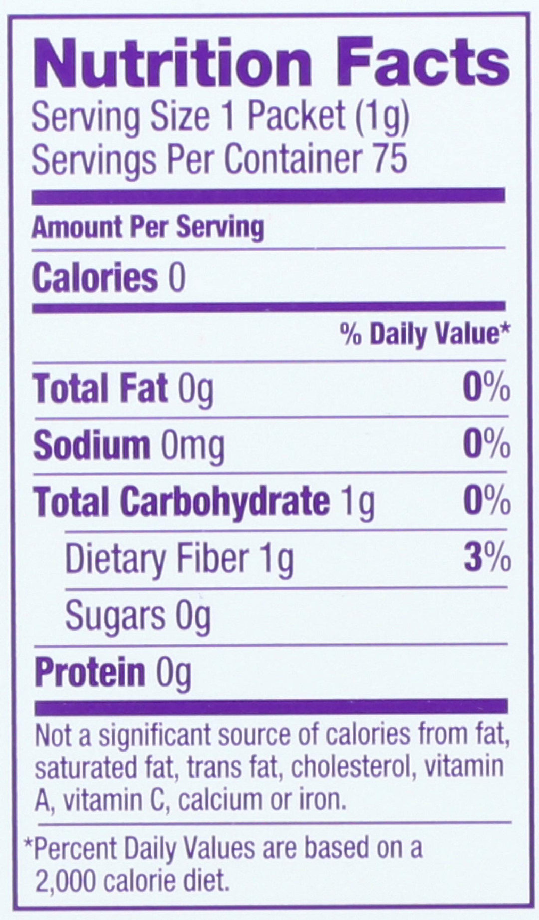Wholesome Organic Stevia Sweetener, 75 Count