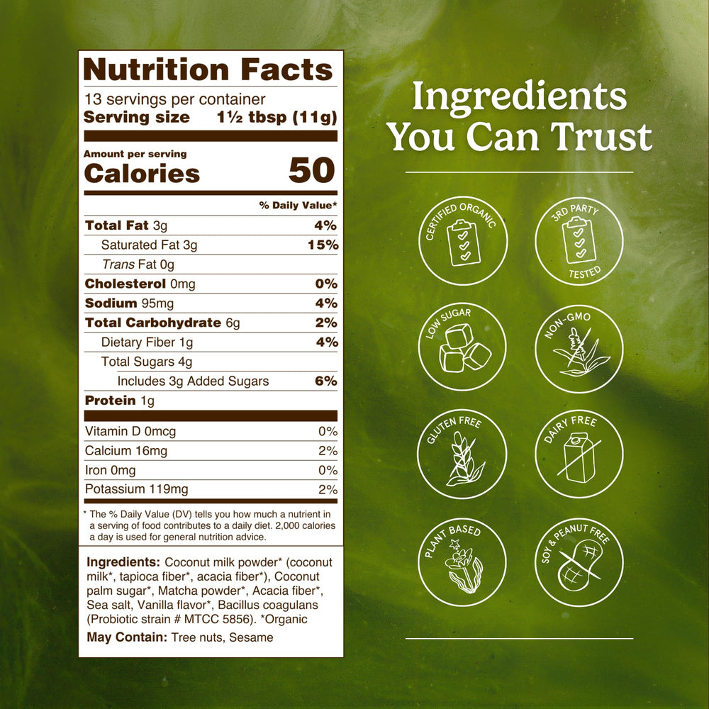Organic Traditions Matcha Latte Powder, Instant, 5.3 oz