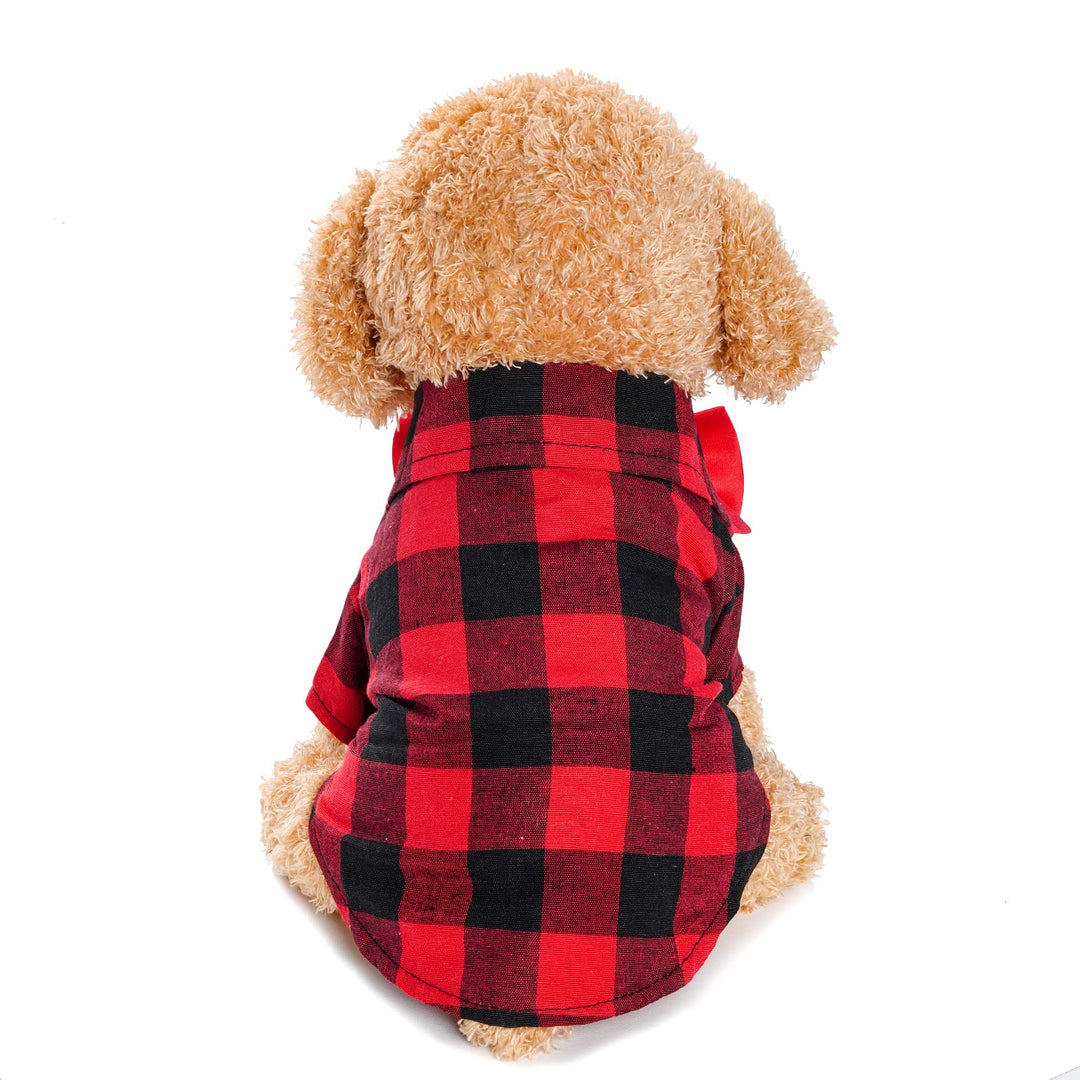 Tongcloud Plaid Dog and Cat Shirt, 3 Count