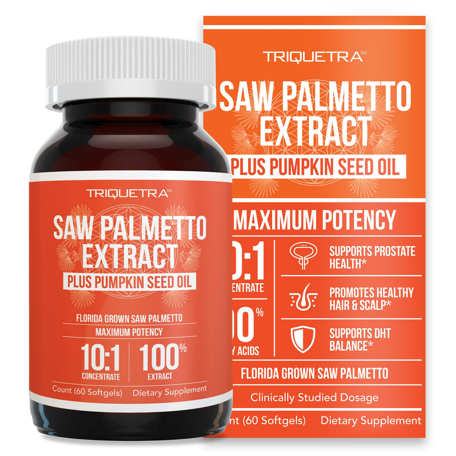 Triquetra Health Saw Palmetto Extract Softgels, 10X Potency, 60 Count