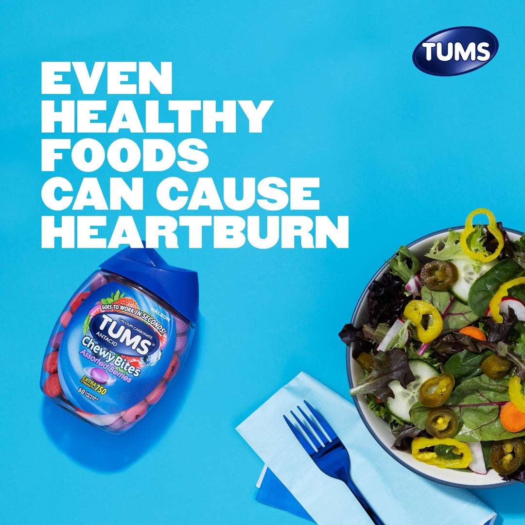 TUMS Extra Strength Antacid Chewy Bites, Assorted Berries