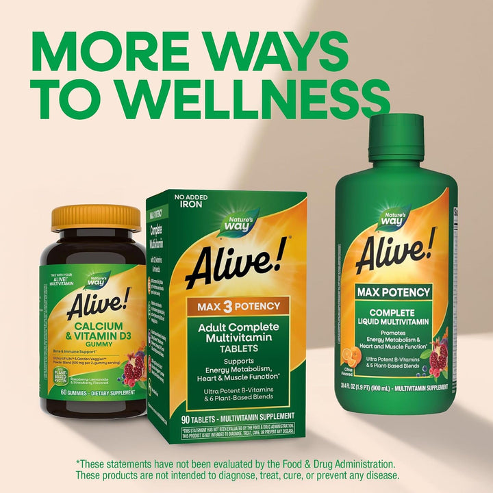 Nature's Way Alive Vitamin C Capsules, 120 Count