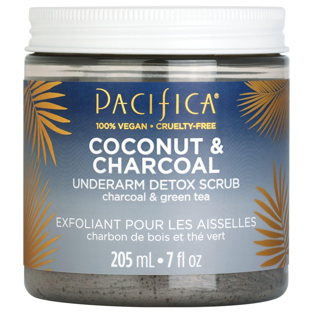 Pacifica Underarm Body Scrub, Coconut & Charcoal, 7 fl oz