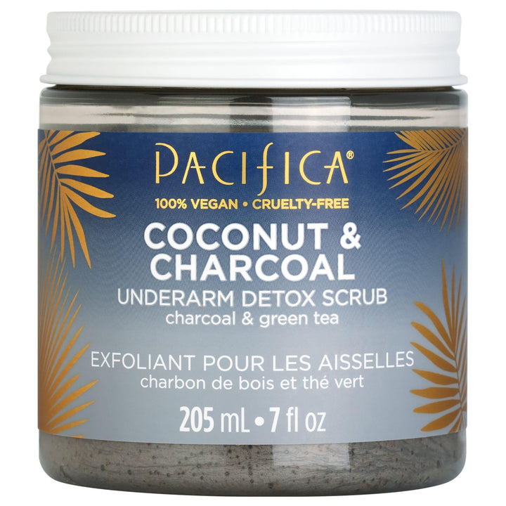 Pacifica Underarm Body Scrub, Coconut & Charcoal, 7 fl oz