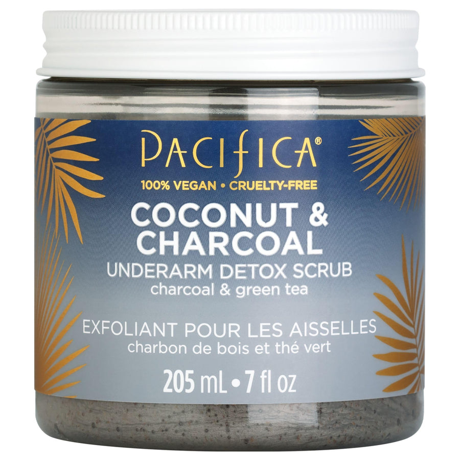 Pacifica Underarm Body Scrub, Coconut & Charcoal, 7 fl oz