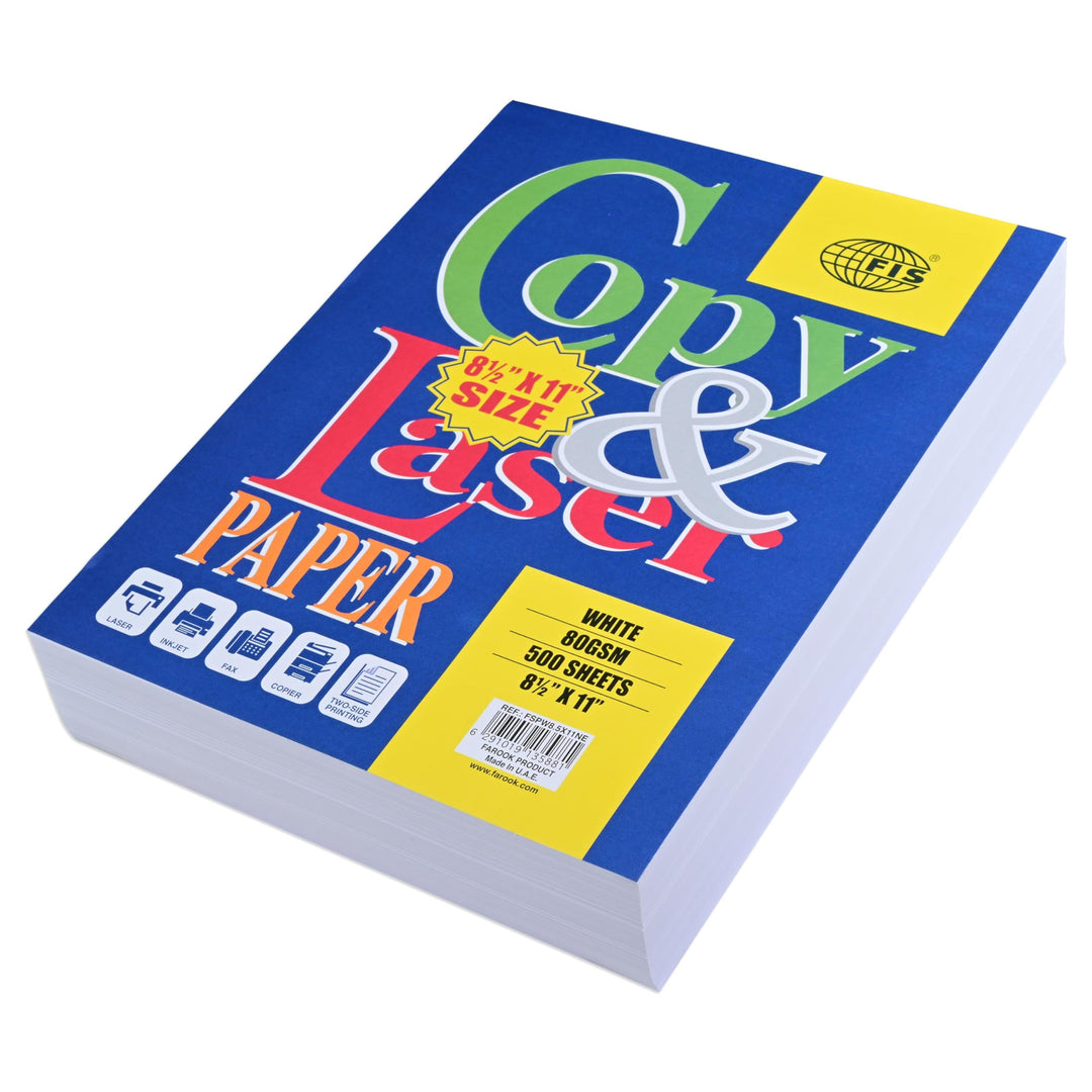 FIS Copy & Laser Paper, Letter Size, 80gsm, 500 Count
