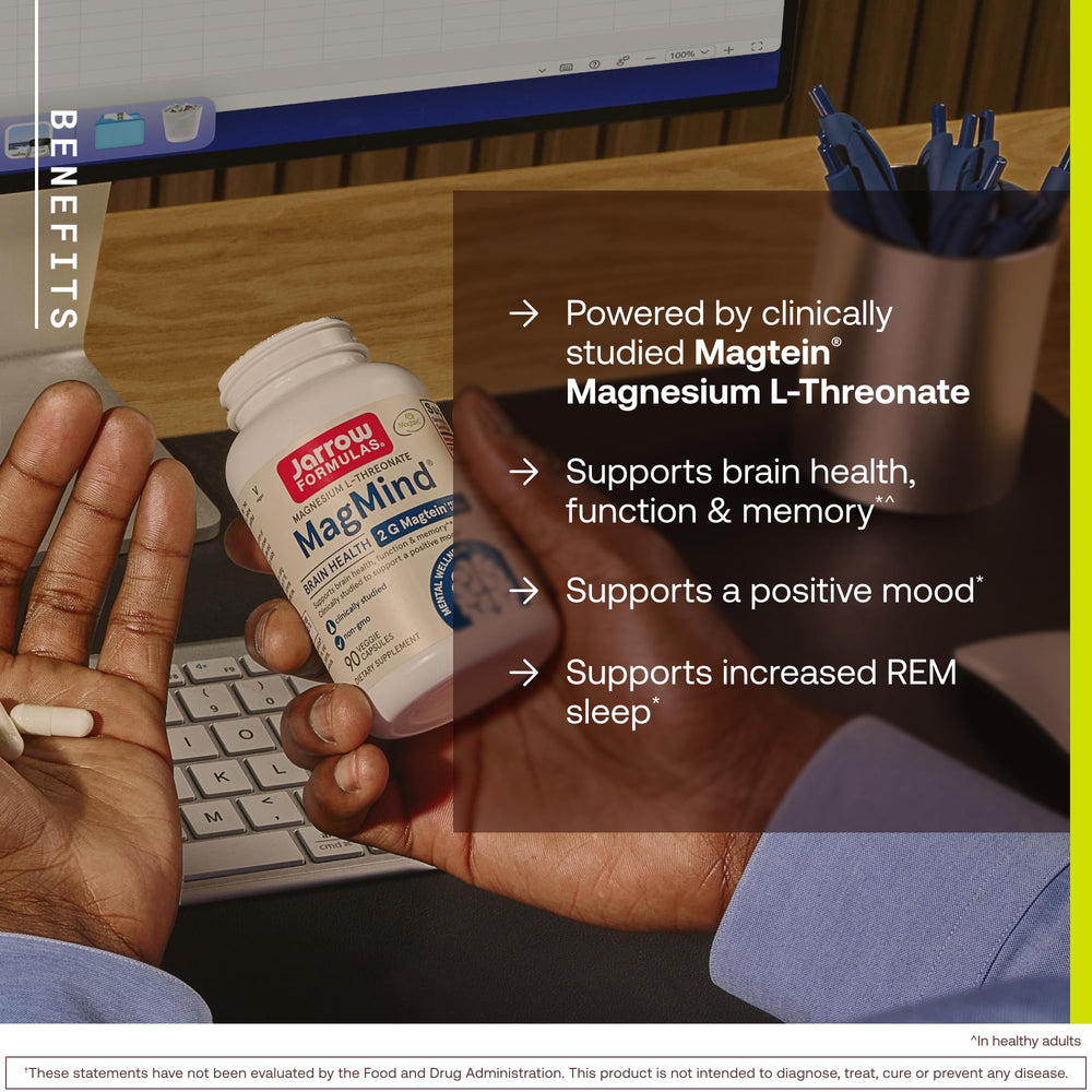 Jarrow Formulas MagMind Magnesium L-Threonate Capsules, 90 Count