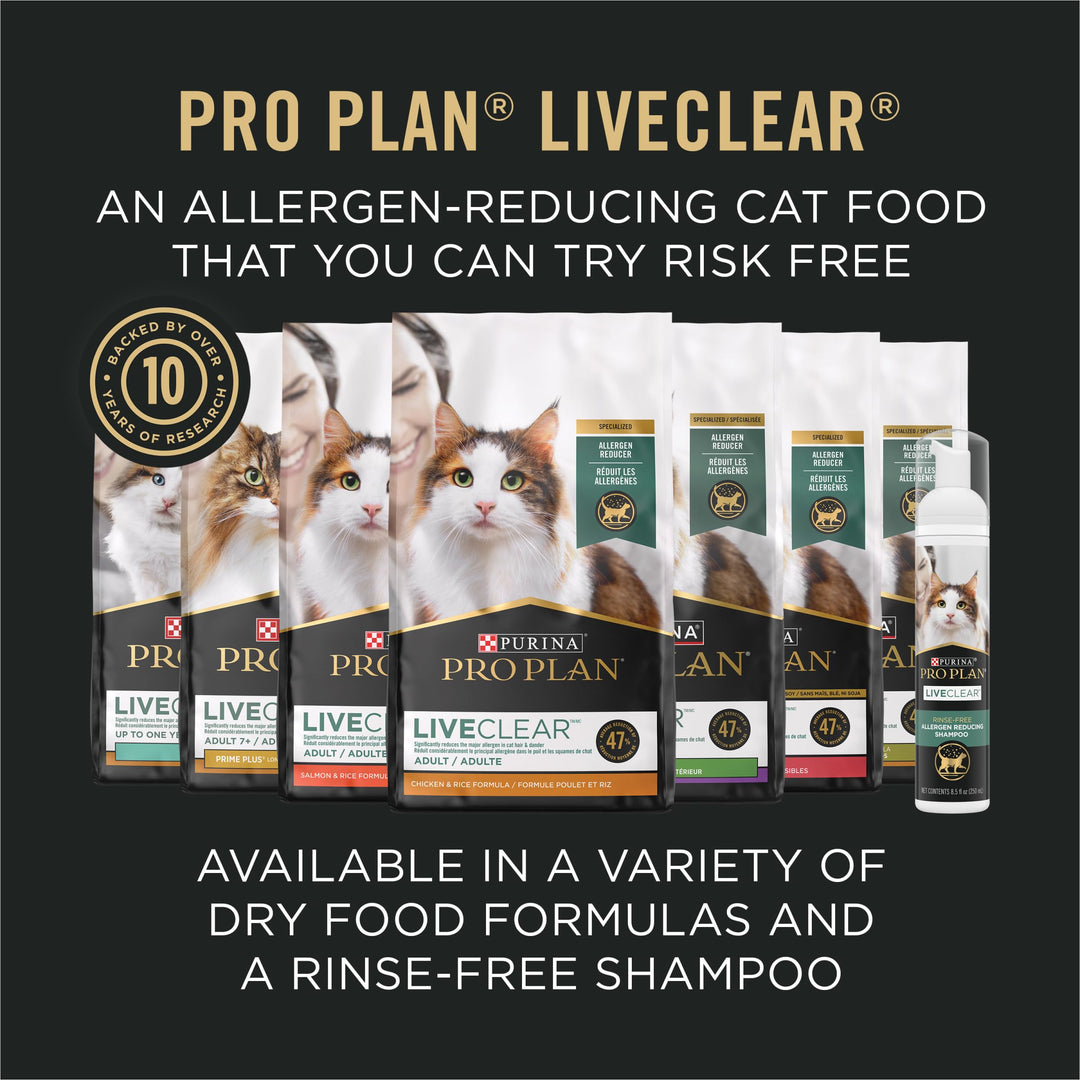 Purina Pro Plan LiveClear Indoor Cat Food, Turkey & Rice, 12.5 lb